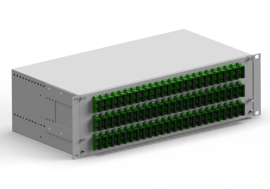 19"-Zoll 3HE Spleißbox SC/APC 19"-Zoll 3HE Spleißbox spleißfertig mit 72x SC/APC OS2 Duplex